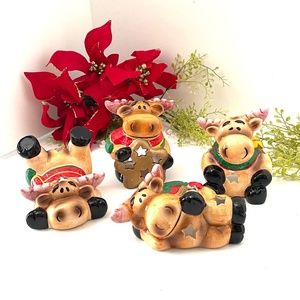 Moose Family Tea light set of 4.